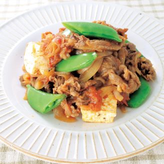 牛肉と豆腐のトマト煮込み