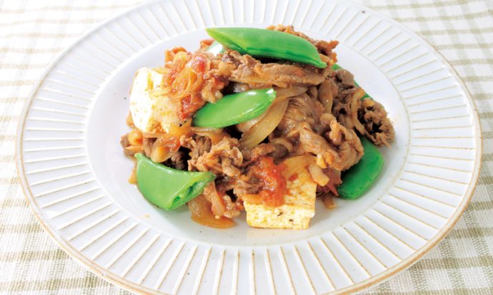 牛肉と豆腐のトマト煮込み