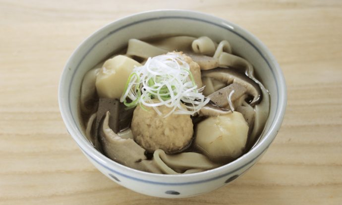 鶏だんごのけんちんうどん