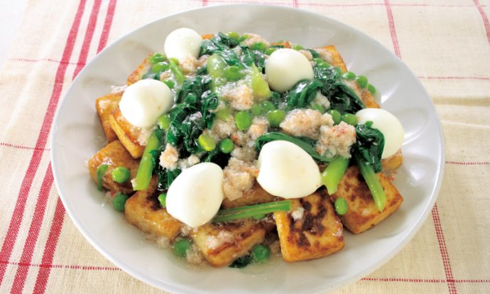 厚揚げのカニ入り野菜あんかけ