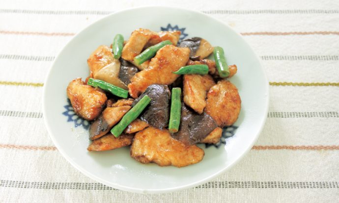 鶏肉と椎茸のレモン醤油焼き