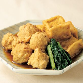 鶏団子と厚揚の煮物