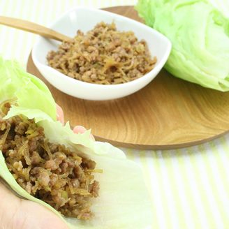 春雨入り肉味噌レタス包み